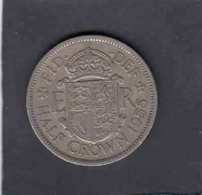 Beschrijving: 1/2 Crown  ELIZABETH II  